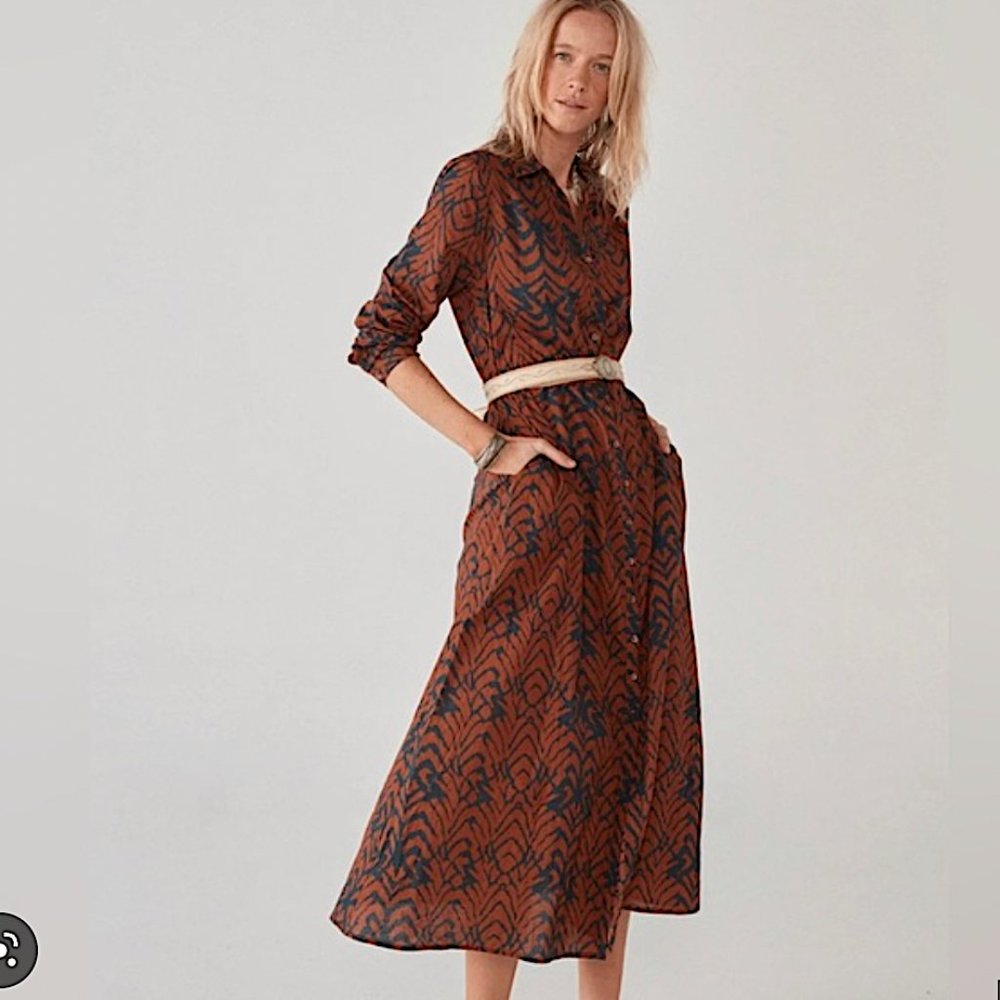 Maison Hotel Olivia Dress Tanzania print. Size L NWT | Boho Spanish Dress